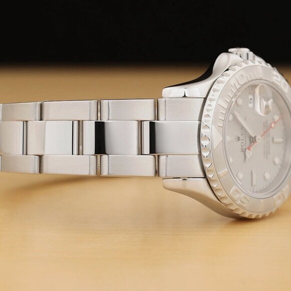 ROLEX LADIES YACHT-MASTER PLATINUM DIAL 29MM WATCH WITH BOX main image 6